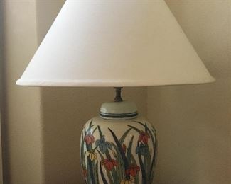 Irises Porcelain Lamp 