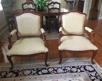 Pair of French style Arm Chairs. 