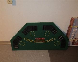 Removable poker table top