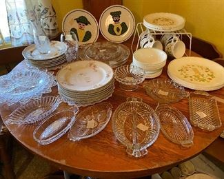 Nice cut glass and dish sets