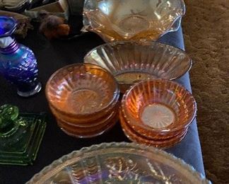 Carnival glass bowls