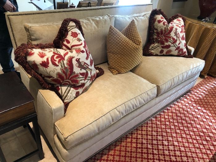 Kravet Custom nailheads sofas two available $750 each for video view at https://www.youtube.com/watch?v=DIfJlvi_Mx4