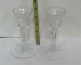 LAN580: Waterford Crystal Candle Sticks / Holders  https://www.ebay.com/itm/124045270885