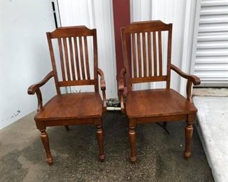 LAN733: 2 wooden captain style desk chairs  https://www.ebay.com/itm/124045448698