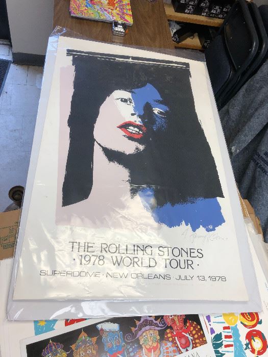 LAN764: The Rolling Stones 1978 World Tour New Orleans Superdome Signed & #ed Lithographe https://www.ebay.com/itm/124045430118