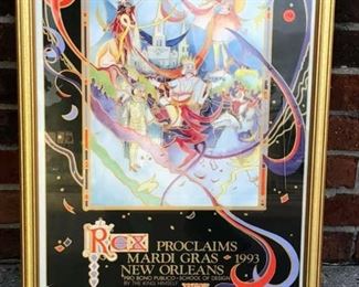 https://www.ebay.com/itm/124045286352  RM1006: Rex 1993 Framed Poster New Orleans Mardi Gras