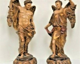 https://www.ebay.com/itm/124045350025  SM037: SET OF 2 LARGE ANGELS BY MARLO M.A.C. SCULPTURE LOCAL PICKUP