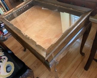 Glass Top Wooden Coffee Table