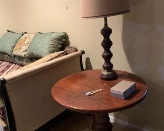 Small Wooden Circular End Table
