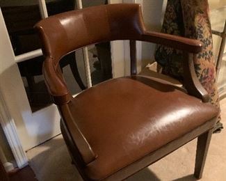 Leather and Wood Chair