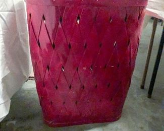 Red laundry basket