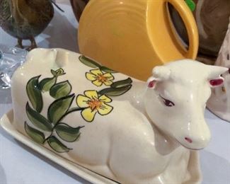 Cow butter dish