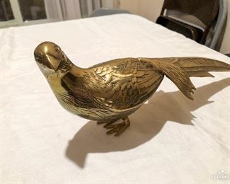Metal bird figurine