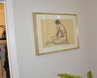 Henry George Keller original charcoal