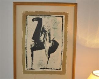 hand signed Marino Marini 1955 lithograph