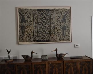 Antique Danish textile wall hanging