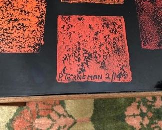 signed and numbered table