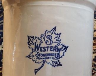 WESTERN #3 STONEWARE CROCK