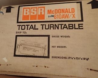 BSR MC DONALD 610 AW/X TOTAL TURNTABLE
