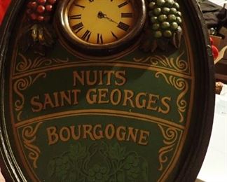 NUITS SAINT GEORGES WALL CLOCK