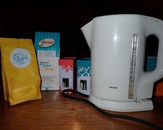LARGE VARIETY OF OF TEA ACCESSORIES - THEY WERE IN THE TEA BUSINESS AND HAVE LOTS NEW IN BOXES - CUPS - TEA POTS - ETC. PLUS LOTS OF TEA