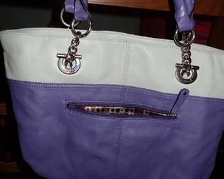 LARGE ASSORTMENT OF HANDBAGS & JEWELRY - WALLETS - VERA BRADLEY - ITALIAN LEATHER - TIGNANELLO - CHANNEL - ETC.....