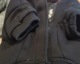 Canada Pooch size 14 ... about poodle size.
Hudson's Bay Company Official Olympic dog coat. Vancouver 2010. Size M