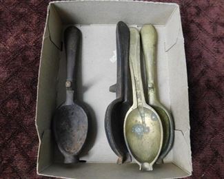 Antique Pewter Spoon Molds