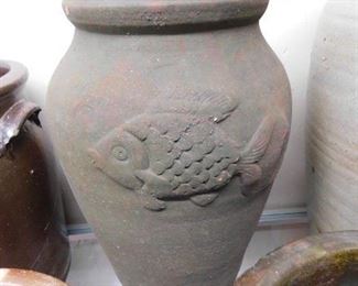 Pottery Jar with Fish