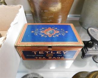 Old Tetley Tea Bag Tin with Elephant Graphics