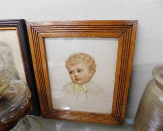 Oak Framed Child's Picture