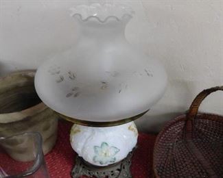 Old Oil Lamp with Shade