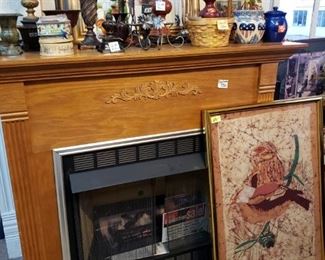 Gas Fireplace and Decor Pieces