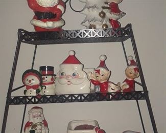 Collection of vintage Santas and elves