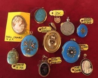 Cameos and Victorian lockets