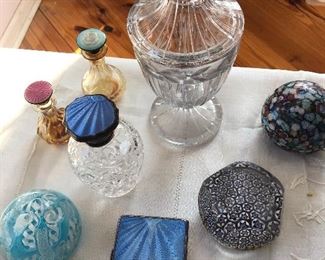 Enamel embellished items and paperweights
