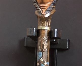 1924 Dartmouth College cane with signatures