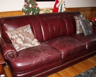 Matching leather sofa