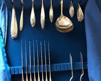 Service for 8 sterling flatware