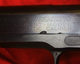 10 COLT 1911 MK IV SERIES 70 45 AUTO 1971, GOVERNMENT MODEL, ORIGINAL PARTS & GRIPS