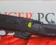 17 RUGER PC CARBINE 9MM AUTO W/ACC'S, BOX, THREADED FLUTED BARREL