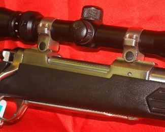24 RUGER M77 MK II 270WIN BOLT STAINLESS, SCOPE, SKELETON STOCK