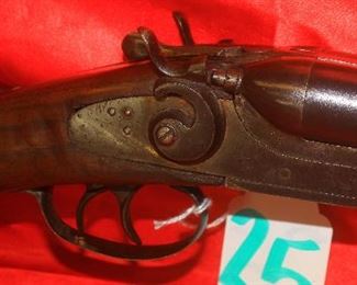25 AMERICAN GUN CO. DOUBLE 12 SxS 30", HAMMERED