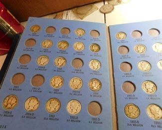 Partial Mercury Dime Book