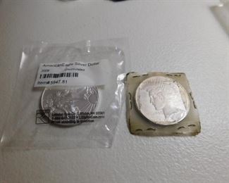Silver Eagle/Peace Dollar