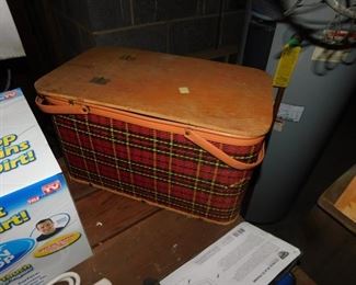 Tin Litho Picnic Basket