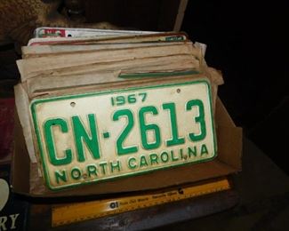 1960's, 70's and 80's North Carolina License Plates