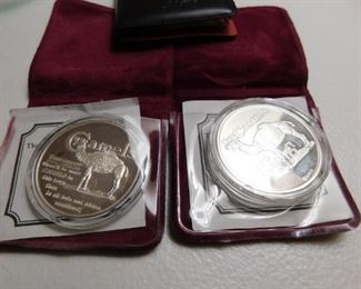 Two Camel Cigarette Silver Rounds