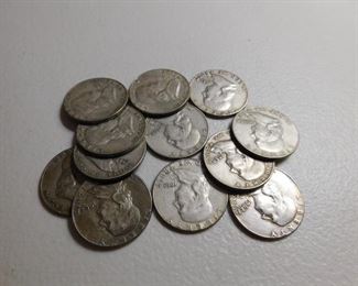 Silver Franklin Half Dollars