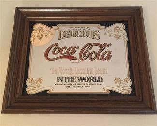 Framed Coca-Cola Mirror
